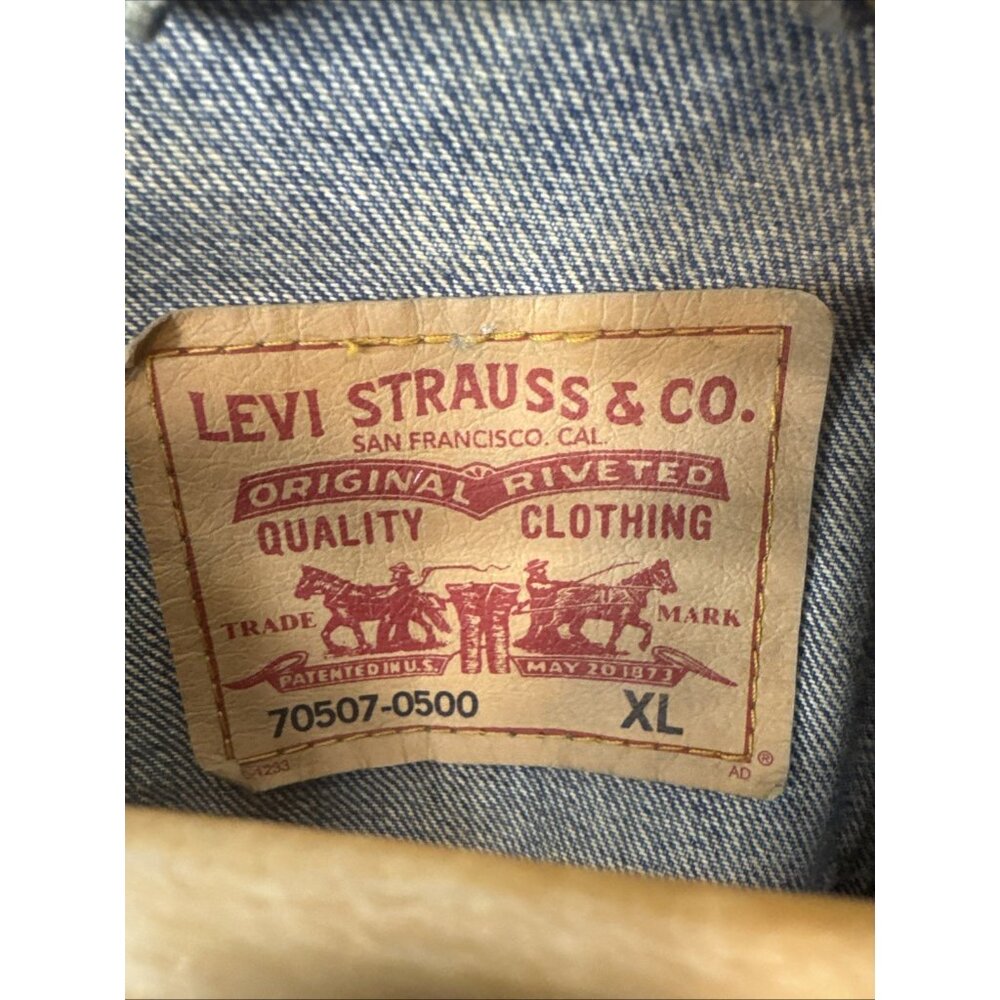 Levi’s 70507-0500 Denim Trucker Jacket Mens XL Type 3 Vintage Y2K - Picture 3 of 8